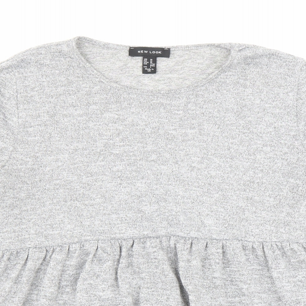 Womens UK Size M New Look Grey Pullover Jumper