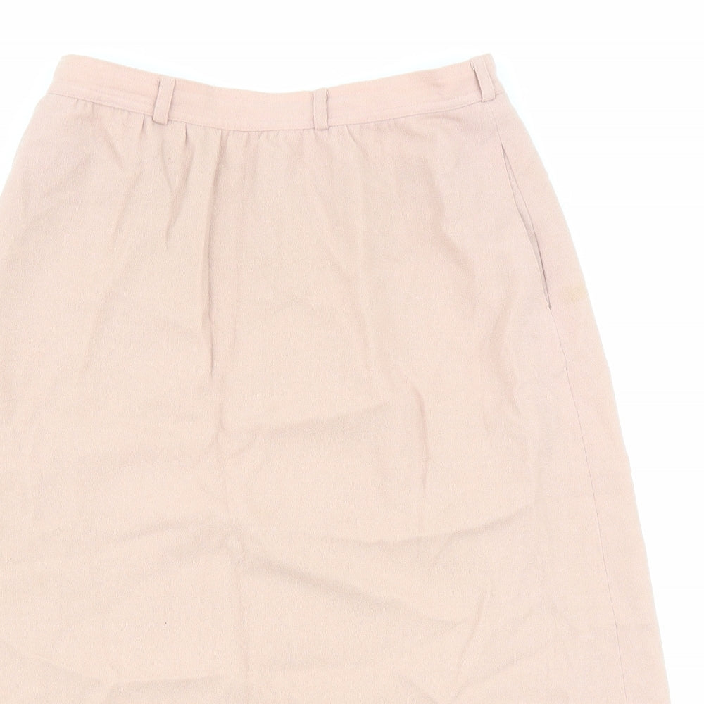 Ports International Womens Pink Polyester A-Line Skirt Size 10 Zip