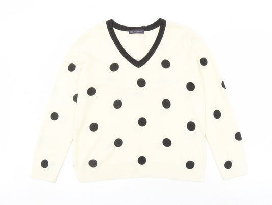 Womens UK Size 14 Marks and Spencer Ivory Pullover Jumper