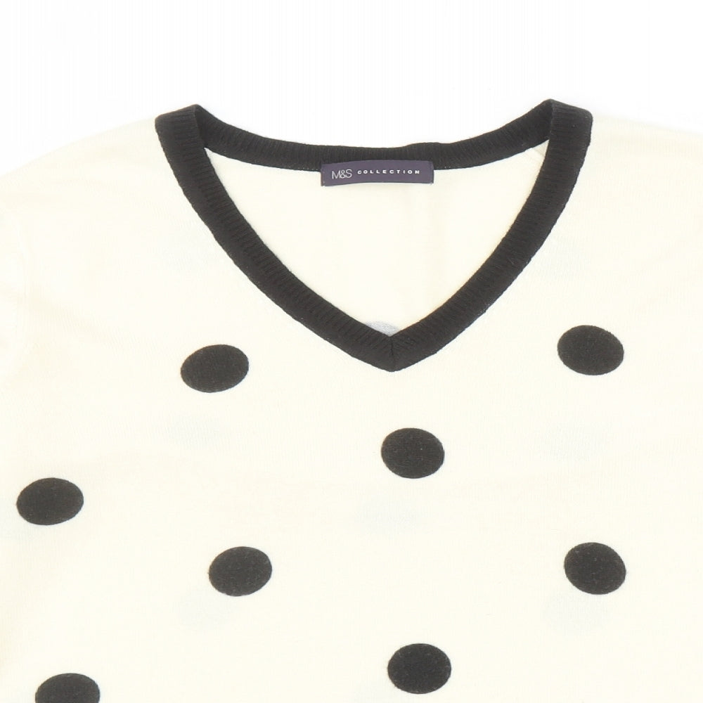 Womens UK Size 14 Marks and Spencer Ivory Pullover Jumper