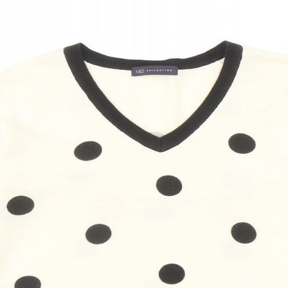 Womens UK Size 14 Marks and Spencer Ivory Pullover Jumper