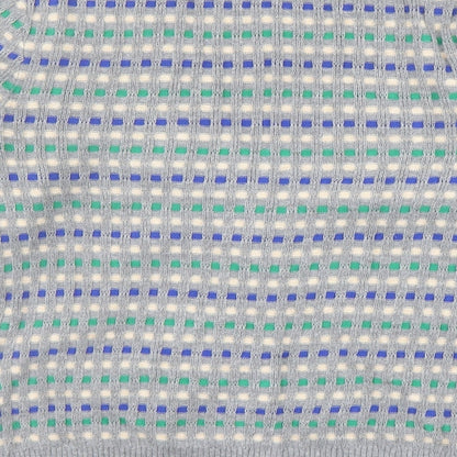 N.W.3 Womens Multicoloured V-Neck Geometric Cotton Cardigan Jumper Size 12