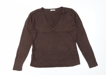 Womens UK Size 14 Mk Brown Pullover Jumper