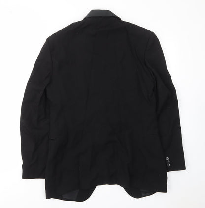 Mens UK Size 40 Hodges Regular Black Suit Jacket