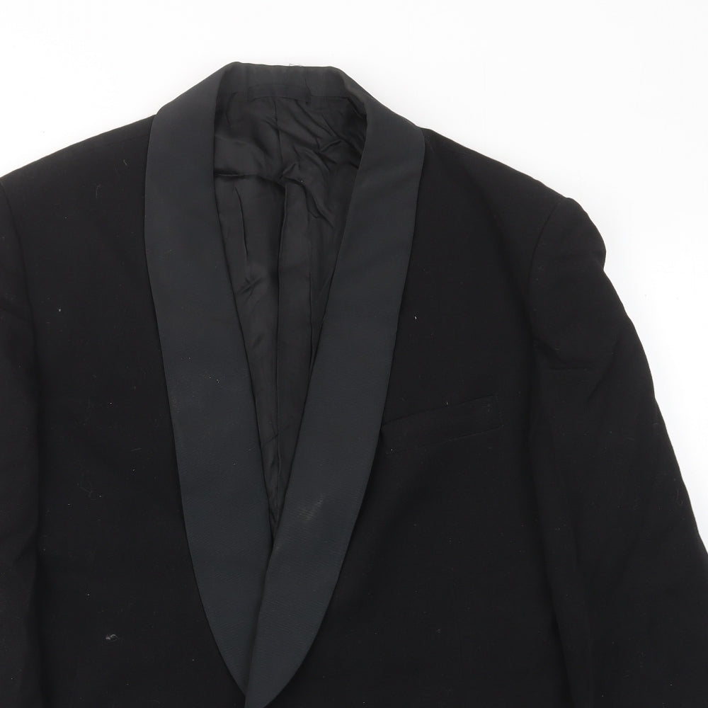 Mens UK Size 40 Hodges Regular Black Suit Jacket