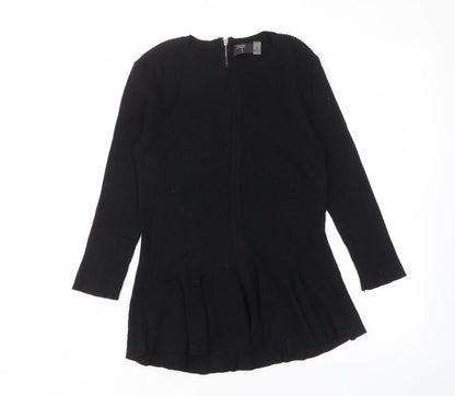 T Tahari Womens Black Crew Neck Viscose Pullover Jumper Size M - Stretch