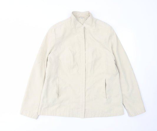 Klass Womens Beige Jacket Size 14 Zip - Inside pocket