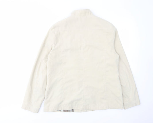 Klass Womens Beige Jacket Size 14 Zip - Inside pocket
