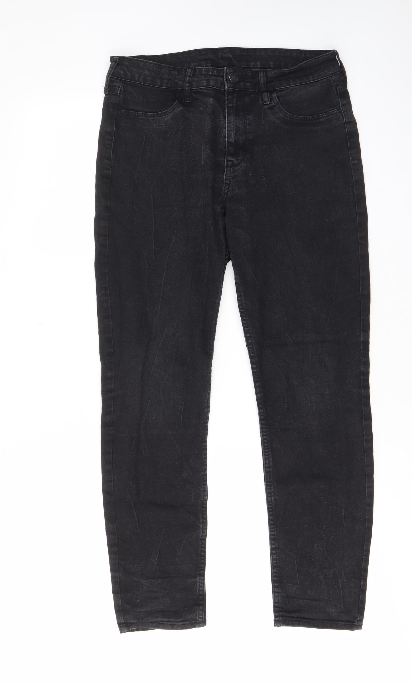 Womens UK Size 29 in H&M Regular Fit Skinny Black Jeans
