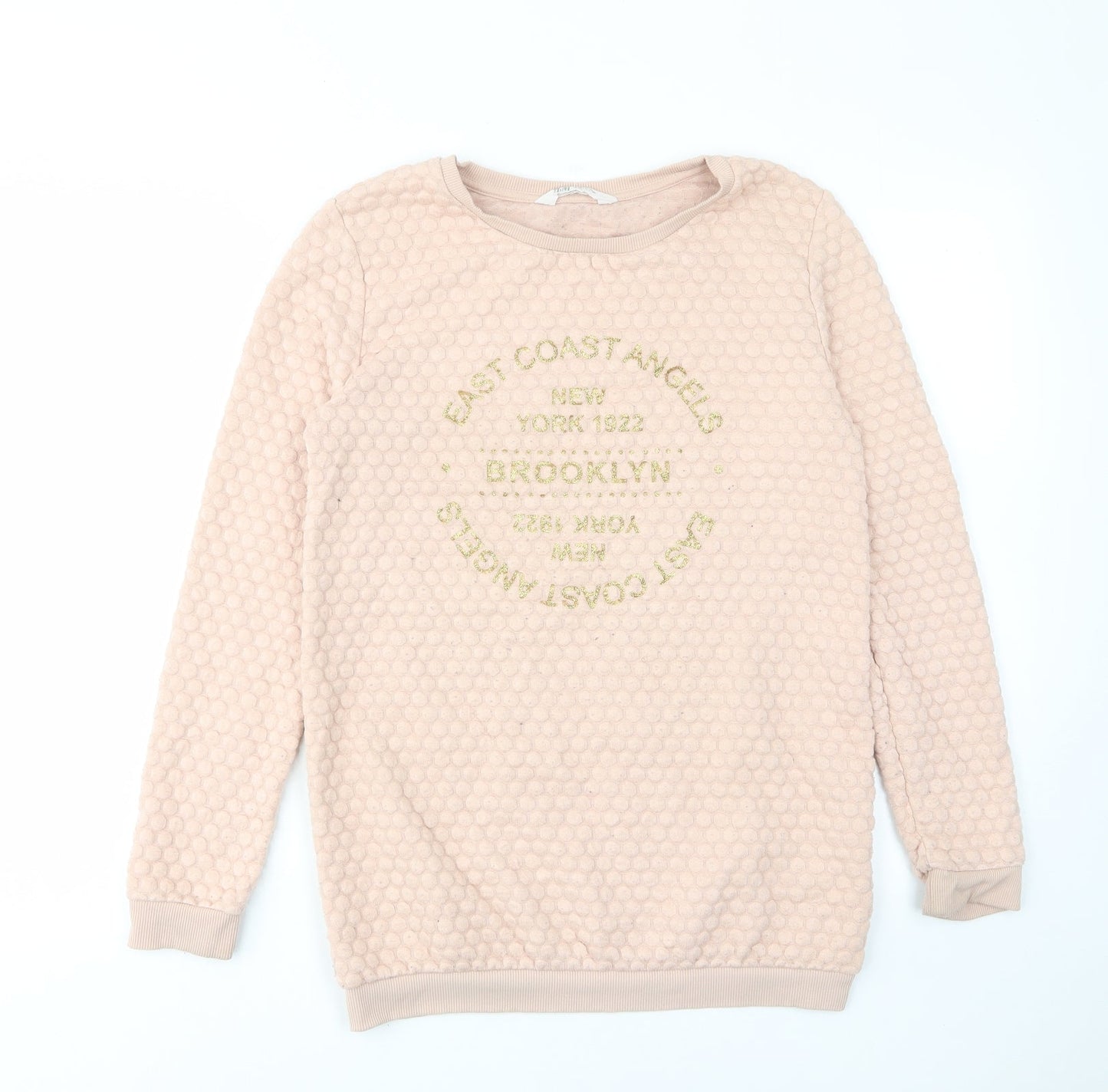 H&M Girls Pink Polyester Pullover Sweatshirt Size 14-15 Years Pullover - East Coast Angels