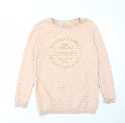 H&M Girls Pink Polyester Pullover Sweatshirt Size 14-15 Years Pullover - East Coast Angels