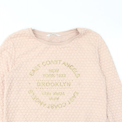 H&M Girls Pink Polyester Pullover Sweatshirt Size 14-15 Years Pullover - East Coast Angels