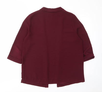 Red Herring Womens Red Jacket Blazer Size 14 - Open