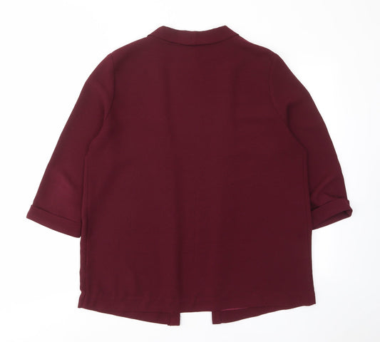 Red Herring Womens Red Jacket Blazer Size 14 - Open