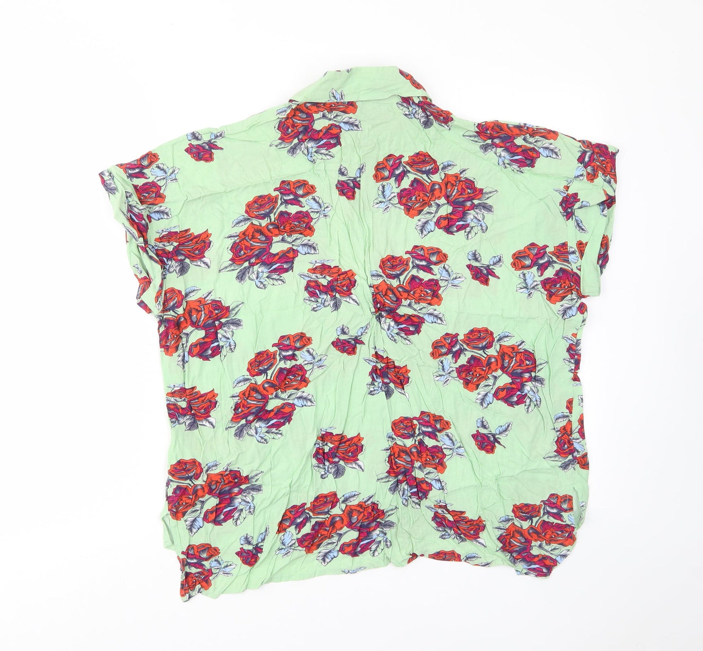 Womens UK Size M MINKPINK Green Basic Button-Up