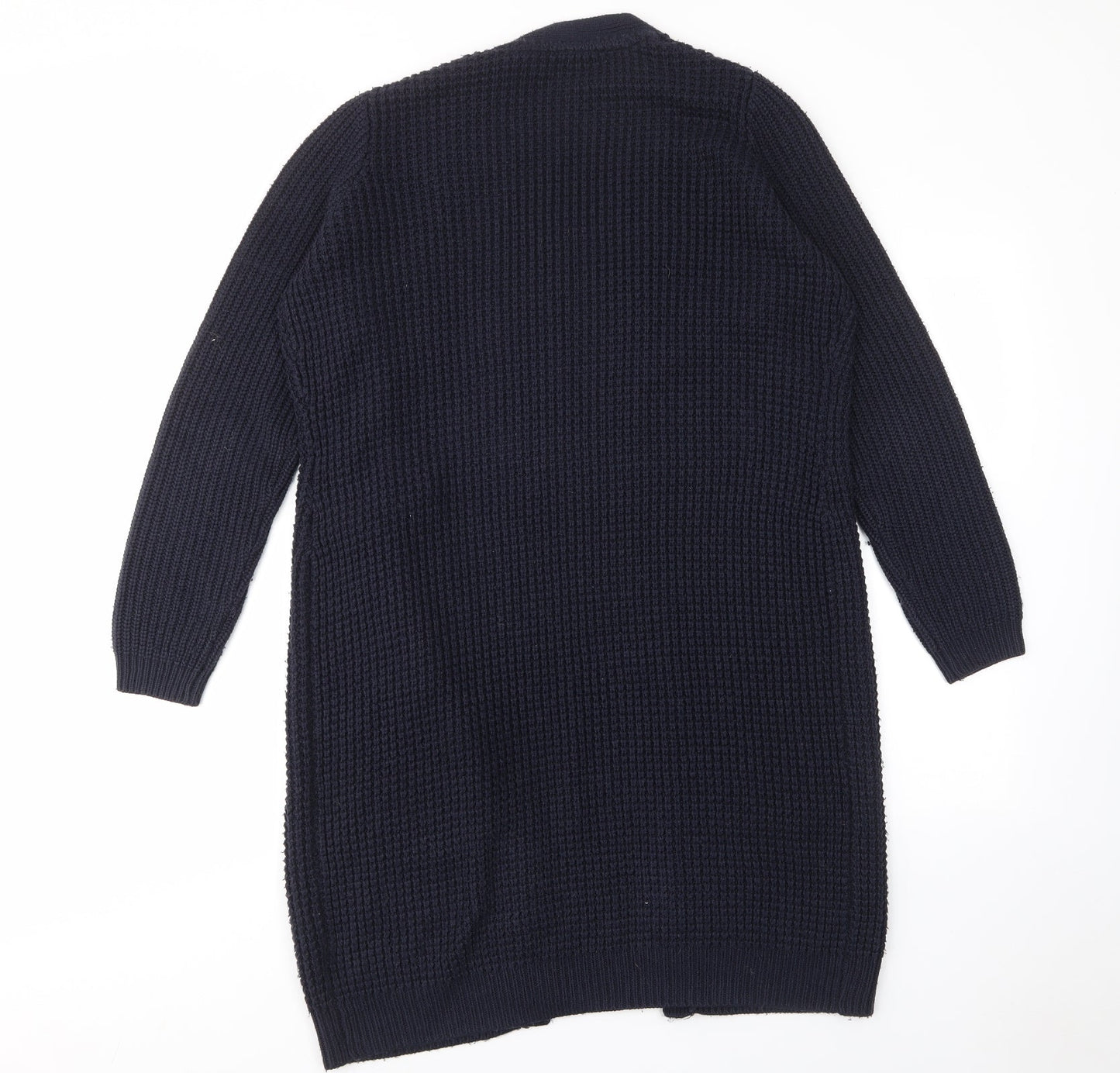 Anthology Womens Blue V-Neck Acrylic Cardigan Jumper Size 12 - Pockets