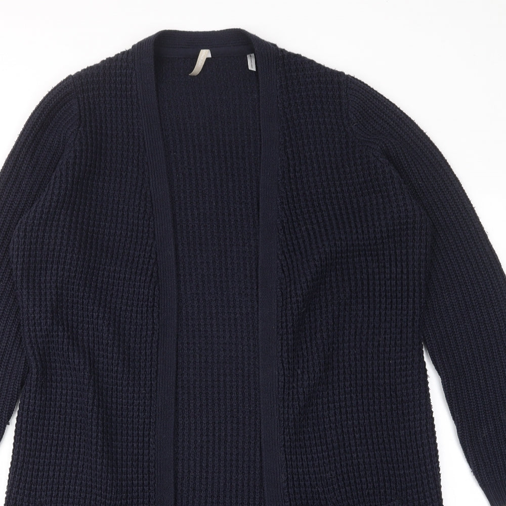 Anthology Womens Blue V-Neck Acrylic Cardigan Jumper Size 12 - Pockets