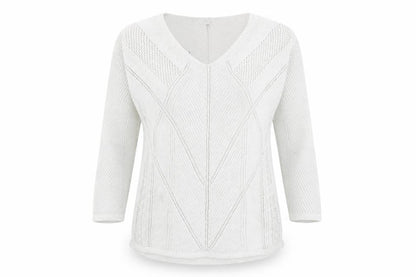 Womens UK Size 8 NEXT White Pullover Jumper
