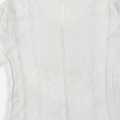 Womens UK Size 8 NEXT White Pullover Jumper