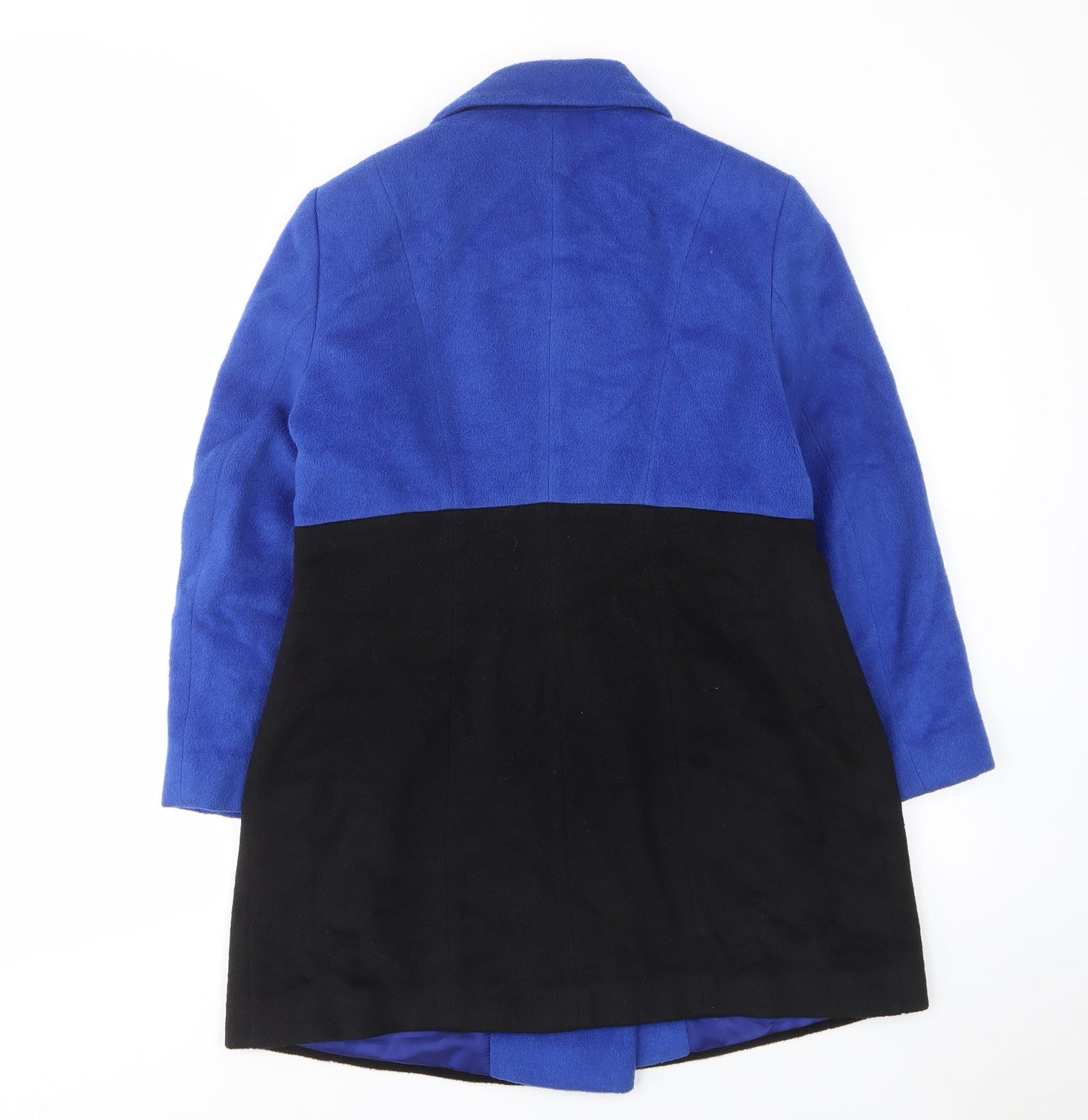 Precis Womens Blue Overcoat Coat Size 12 Button - Pockets, Lining, Collared