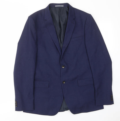 Mens UK Size 42 Marks and Spencer Regular Blue Suit Jacket