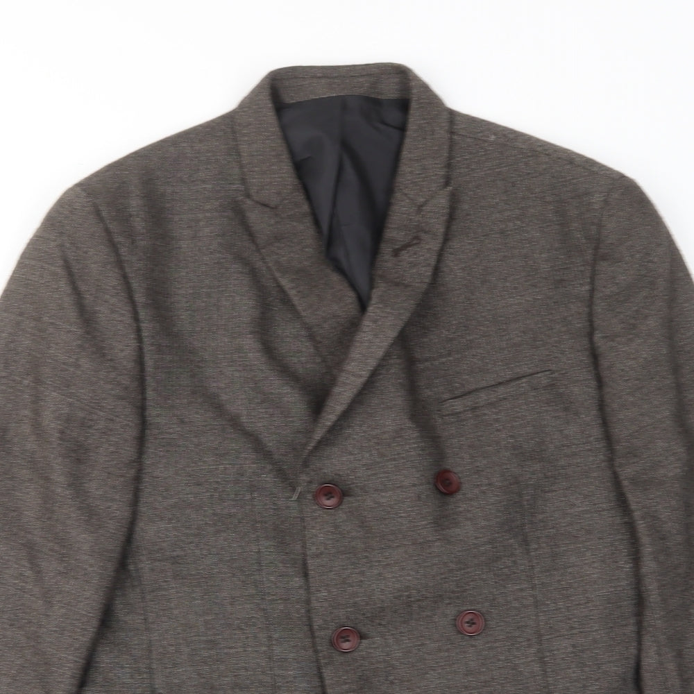 ASOS Mens Brown Wool Jacket Suit Jacket Size 40 Regular - Inside pockets