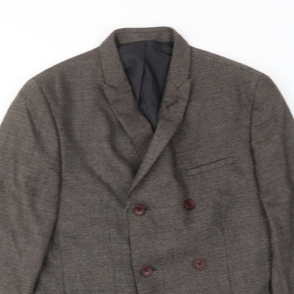 ASOS Mens Brown Wool Jacket Suit Jacket Size 40 Regular - Inside pockets