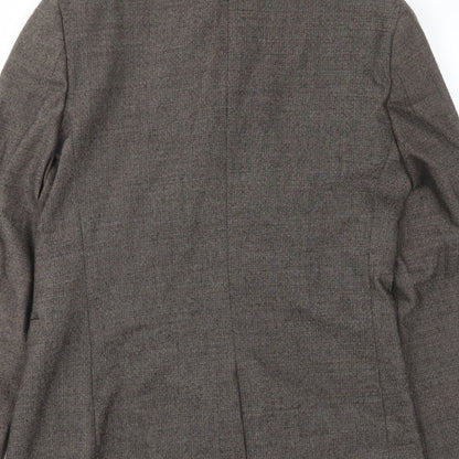 ASOS Mens Brown Wool Jacket Suit Jacket Size 40 Regular - Inside pockets