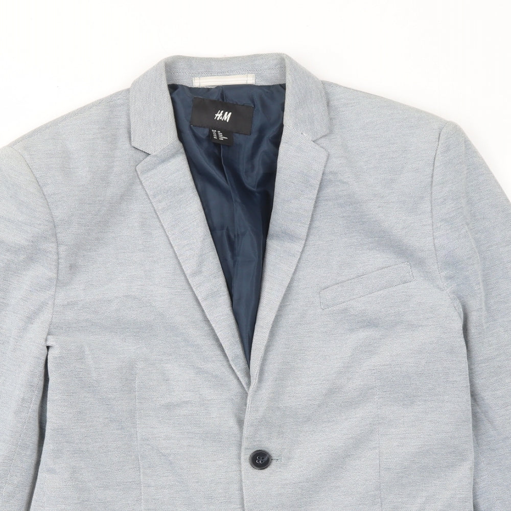 Mens UK Size 34 H&M Regular Blue Suit Jacket