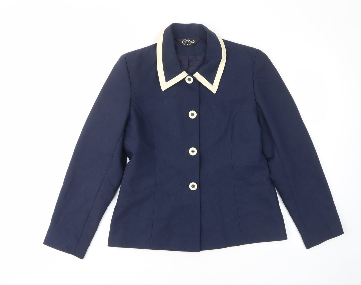 Womens UK Size 10 Style File Blue Jacket