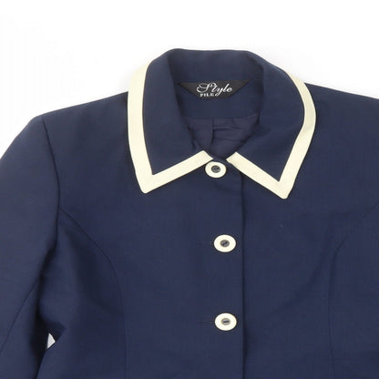 Womens UK Size 10 Style File Blue Jacket