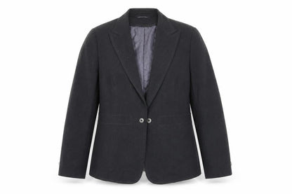 Marks & Spencer Womens Grey Jacket Blazer Size 18 Hook & Eye - Buttons, Embroided