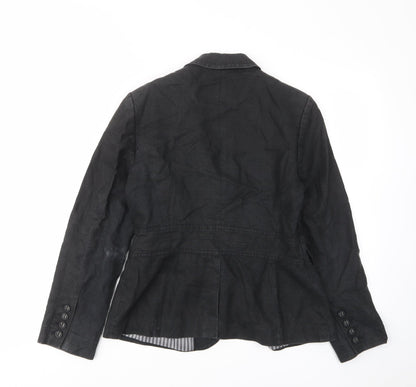 NEXT Womens Black Jacket Blazer Size 12 Button