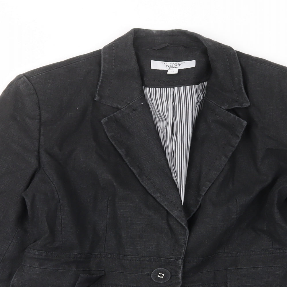 NEXT Womens Black Jacket Blazer Size 12 Button