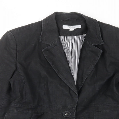 NEXT Womens Black Jacket Blazer Size 12 Button