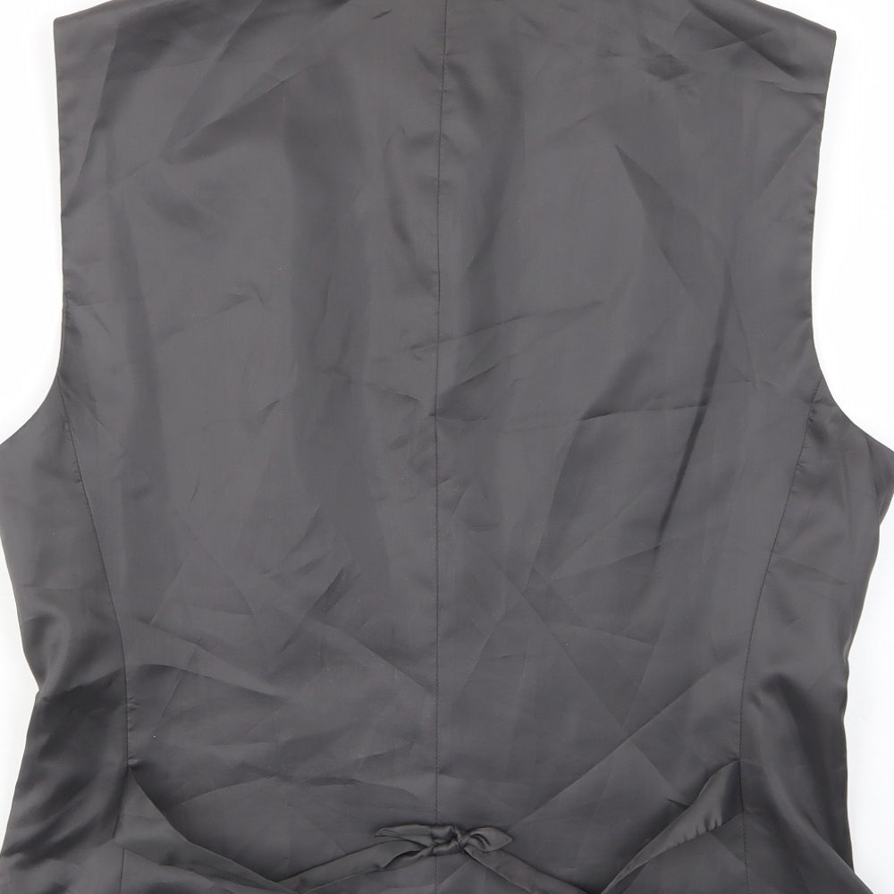 Liz Claiborne Womens Brown Geometric Polyester Jacket Suit Waistcoat Size 14