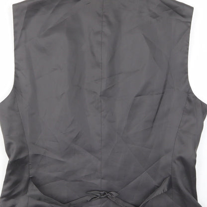 Liz Claiborne Womens Brown Geometric Polyester Jacket Suit Waistcoat Size 14