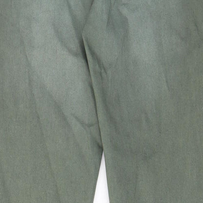 Marks and Spencer Womens Green Cotton Skinny Jeans Size 14 L27 in Regular Zip - Pockets