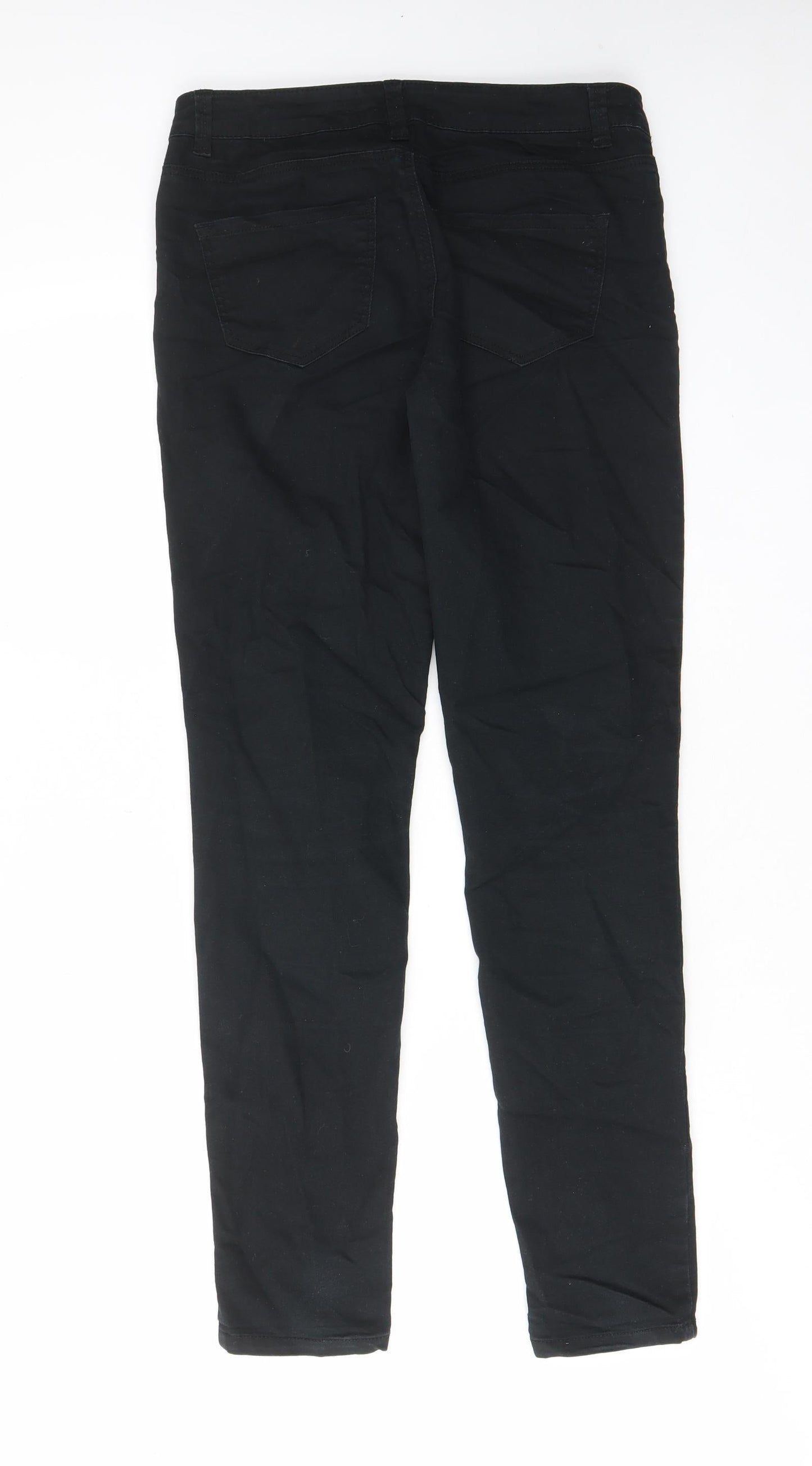 New Look Womens Black Cotton Skinny Jeans Size 8 L29 in Regular Zip - Pockets