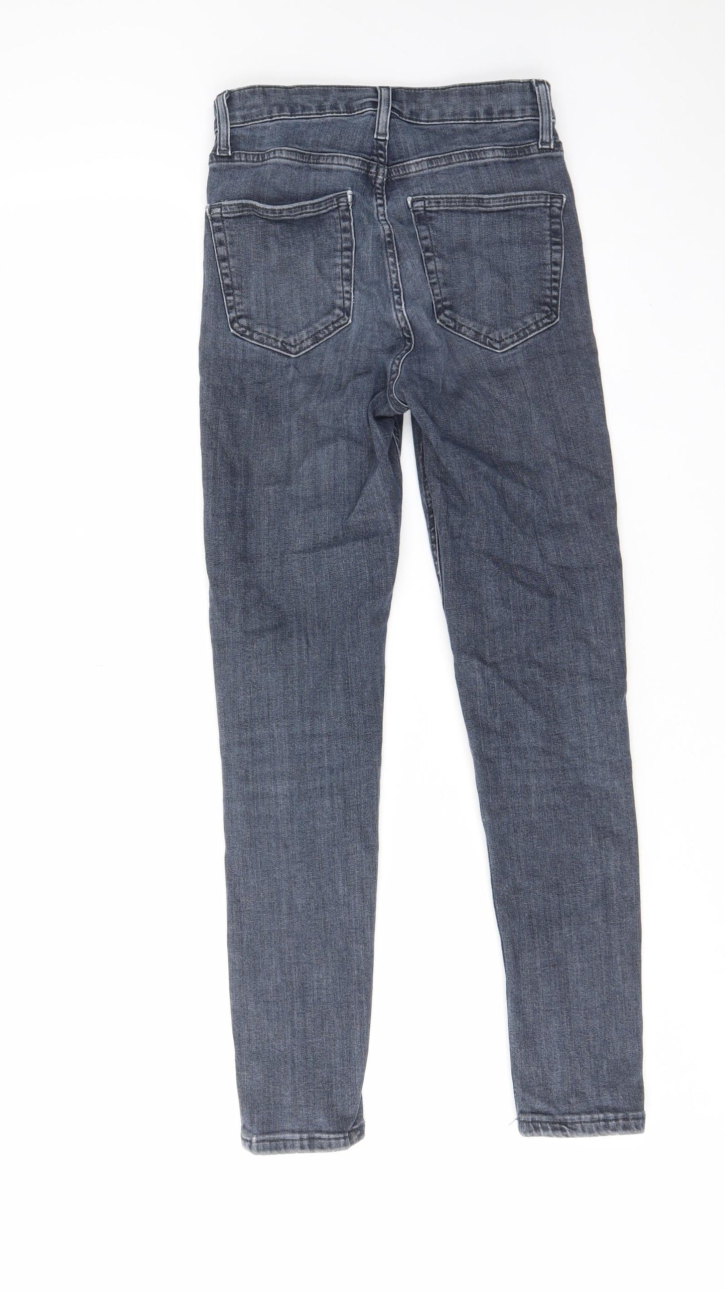 Topshop Womens Blue Cotton Skinny Jeans Size 26 in L30 in Regular Zip - Pockets