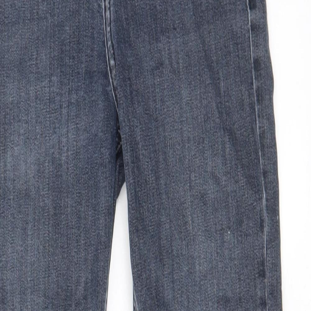 Topshop Womens Blue Cotton Skinny Jeans Size 26 in L30 in Regular Zip - Pockets