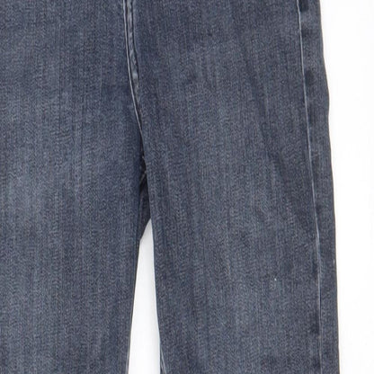 Topshop Womens Blue Cotton Skinny Jeans Size 26 in L30 in Regular Zip - Pockets