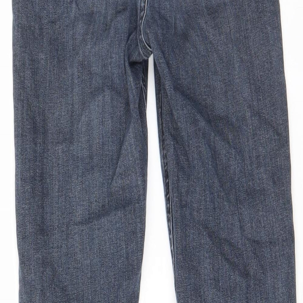 Topshop Womens Blue Cotton Skinny Jeans Size 26 in L30 in Regular Zip - Pockets