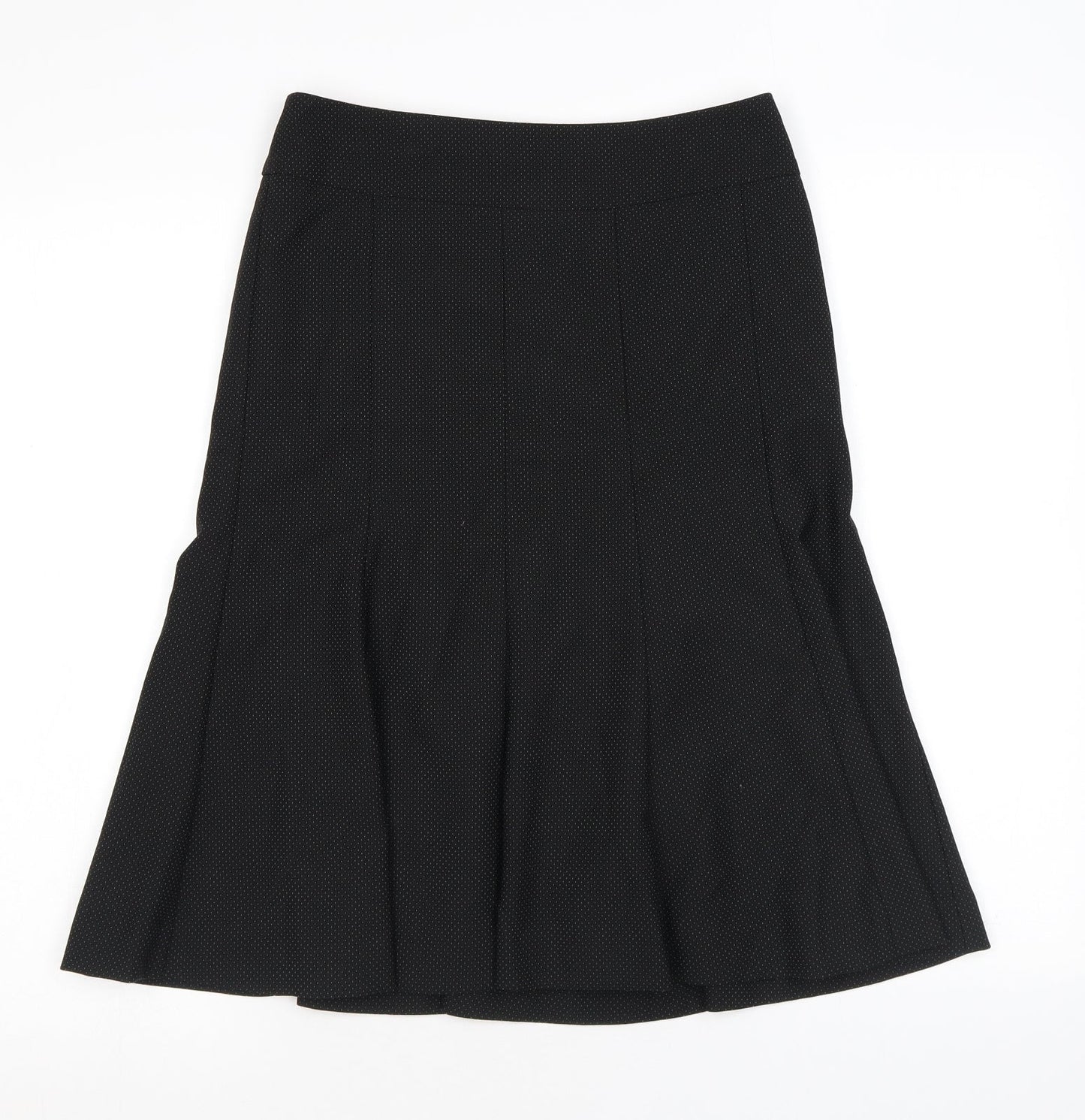 NEXT Womens Grey Polka Dot Polyester Trumpet Skirt Size 6 Zip