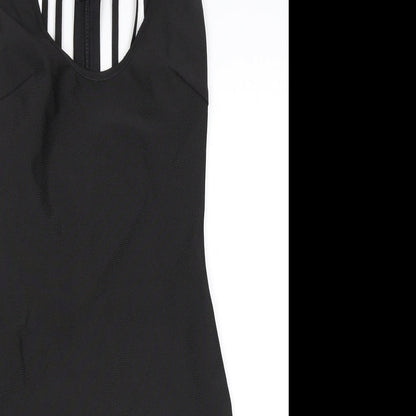 Love & Other Things Womens Black Polyester Bodycon Size S Scoop Neck Zip