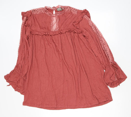Womens UK Size 8 ASOS Pink Tunic Blouse