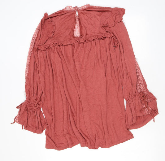 Womens UK Size 8 ASOS Pink Tunic Blouse