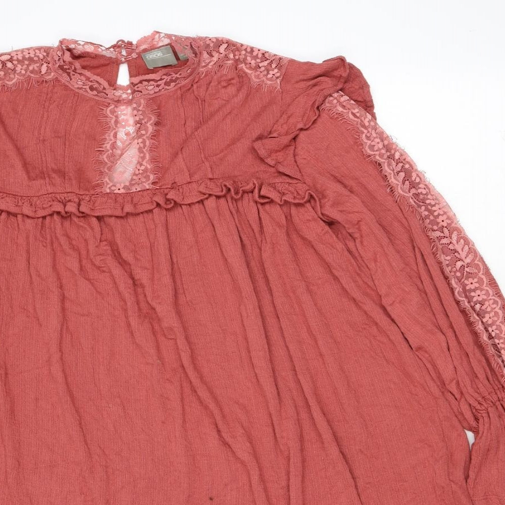 Womens UK Size 8 ASOS Pink Tunic Blouse