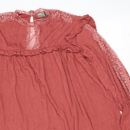 Womens UK Size 8 ASOS Pink Tunic Blouse