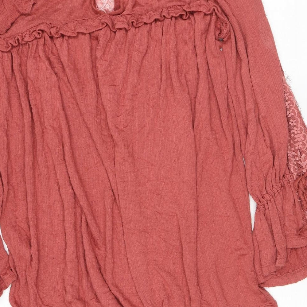 Womens UK Size 8 ASOS Pink Tunic Blouse